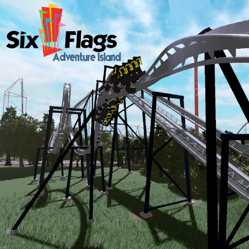 Six Flags Adventure Island Theme Park official Roblox game thumbnail