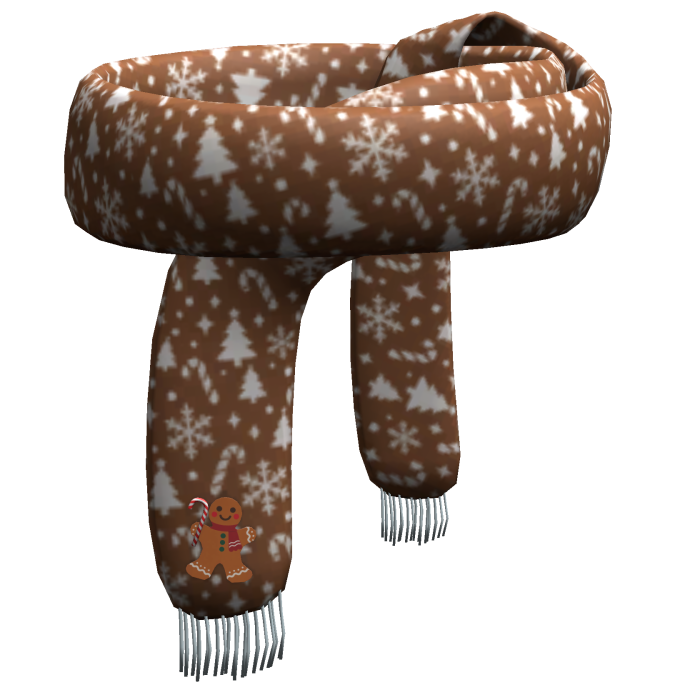 brown cozy christmas scarf
