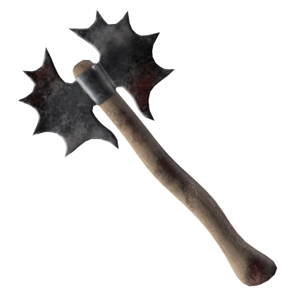 Red Gothic Spiked Back Axe - Hollow Bunny