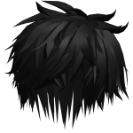 Messy Anime Boy Emo Hair (Black)