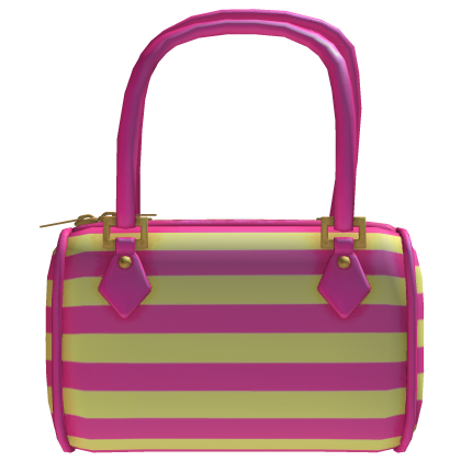 M$| Yellow and Pink Striped Bag