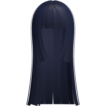 extra long hime moe japanese anime girl (blue v2)
