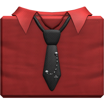 Goth Red Emo Suit Shirt w/ Studded Belt 1.0 Roblox item