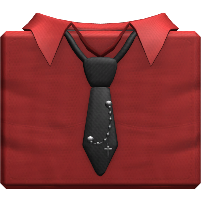 Goth Red Emo Suit Shirt w/ Studded Belt 1.0