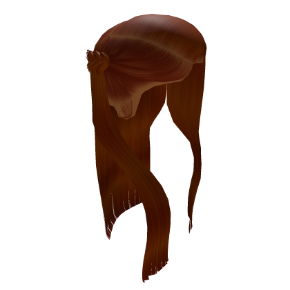 Side Part With Fishtail Braid [Dark Ginger] Roblox item