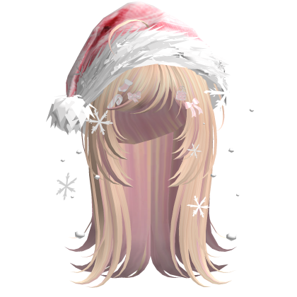 Cute Christmas Straight Hair (Blonde&Pink) Roblox item