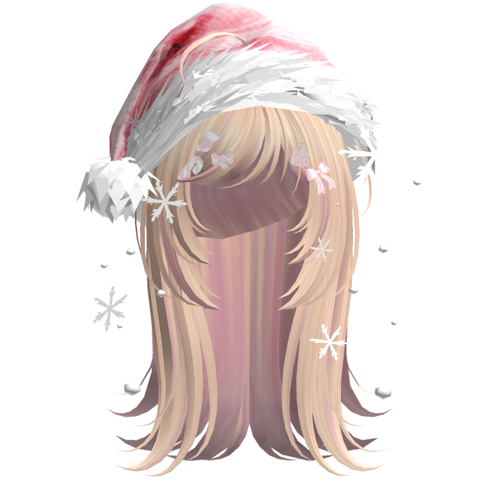 Cute Christmas Straight Hair (Blonde&Pink)