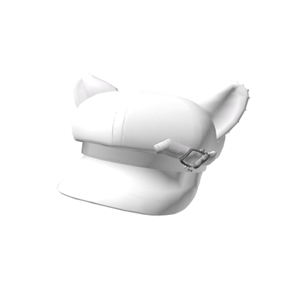 White paper hat with cat ears gothic moe cute Roblox item