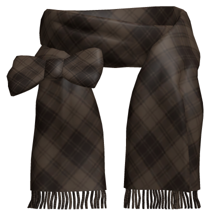 Brown Plaid Bow Scarf Roblox item