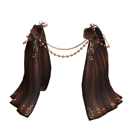 Ethereal Brown and Gold Rose Goddess Skirt (1.0)