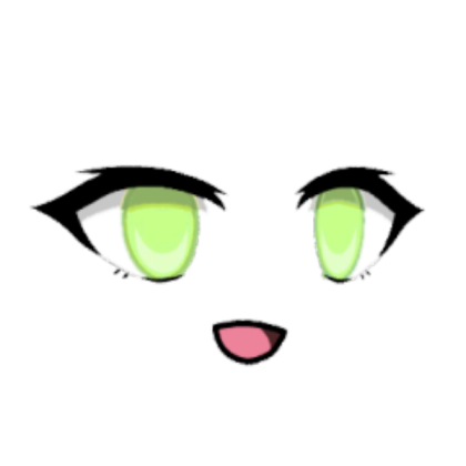 Happy Gacha Face Green Roblox decal
