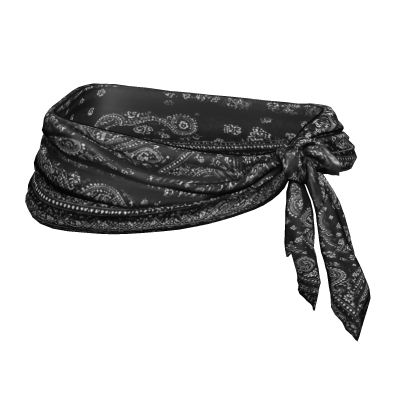 Y2K Black Paisley Waist Bandana