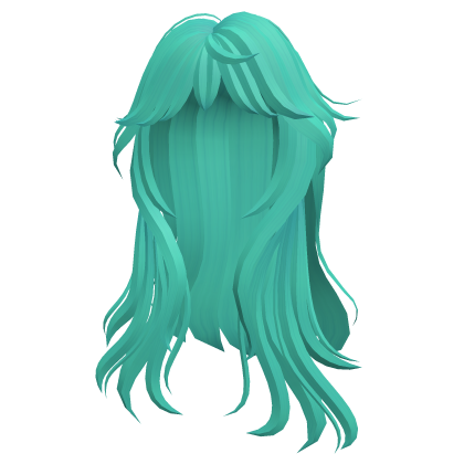 Messy Grunge Emo Wolfcut Hair in Teal Roblox item