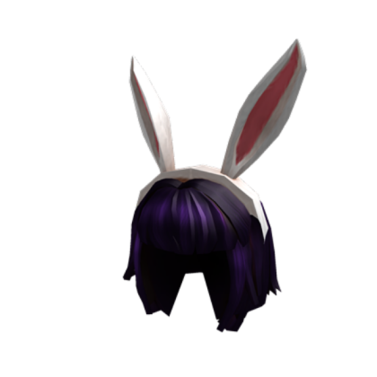 Bunny HeadBand with Purple Hair Roblox decal