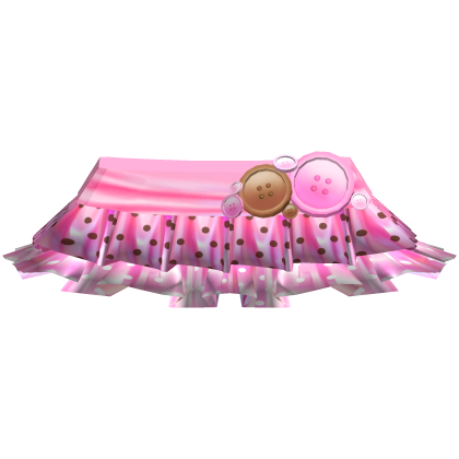 Polka Dot Two Layered mini Skirt in Pink Brown