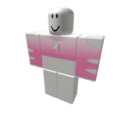 cotton candy unicorn crop top Roblox decal