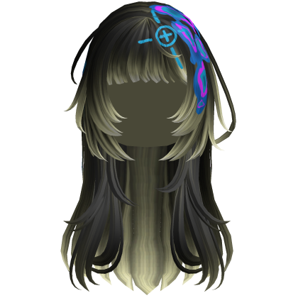 Yellow Heatwave Crosshair Punk Flowy Girl Hair