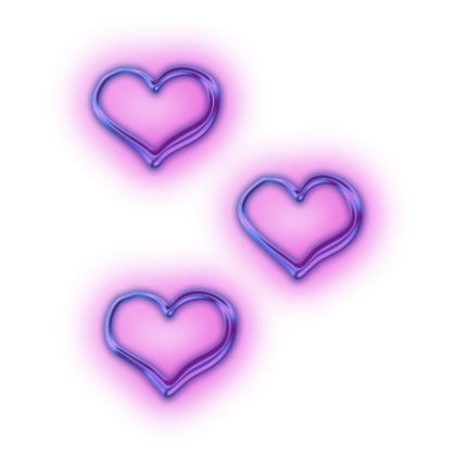 Neon Hearts - Transparent Background Roblox decal