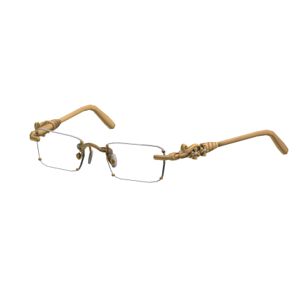 Vintage Rimless Glasses (Gold) Roblox item
