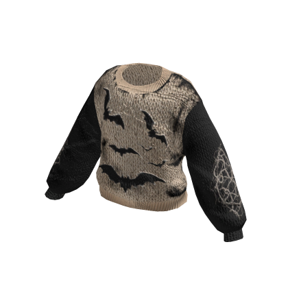 Cream & Black Bat Halloween Cardigan