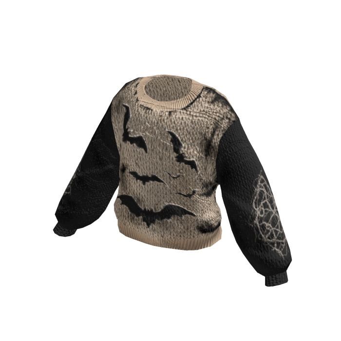 Cream & Black Bat Halloween Cardigan
