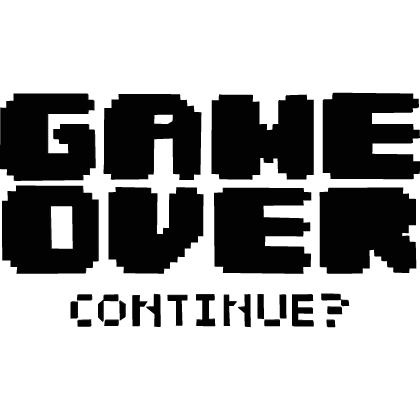 Black Pixel Game Over Sign