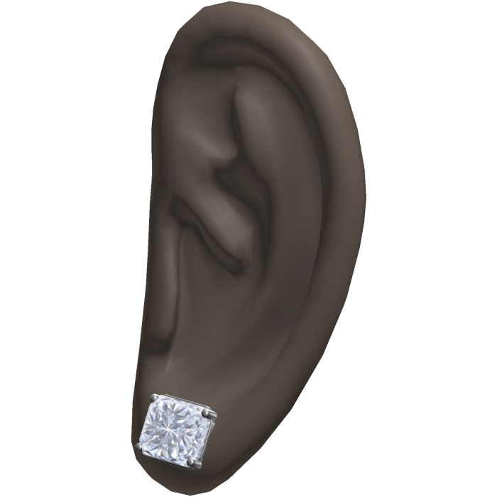 Diamond Stud Earrings Ears