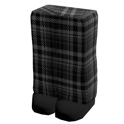 Basic Plaid Black Pjs w/ Black Shoes