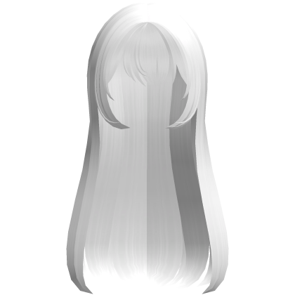 Flowy Emo Long Hair in White