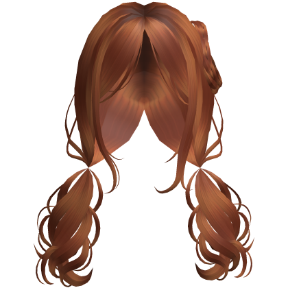 Cute Curly Pigtails Hair (Ginger) Roblox item