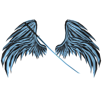 Black and Light Blue Angel Wings & Katana Roblox item