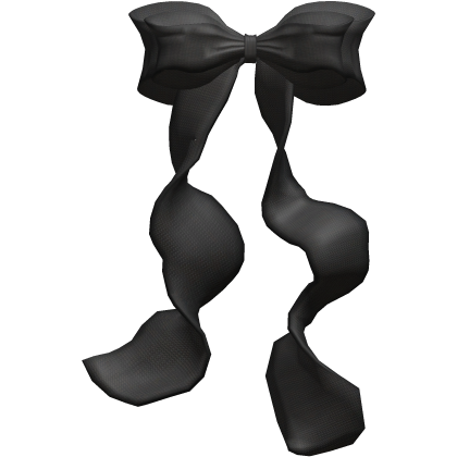 Long Hair Bow Black Roblox item