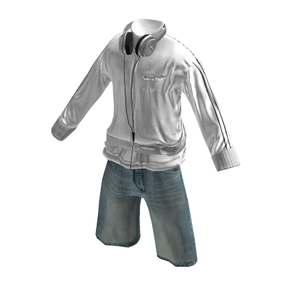 💜 Street track jacket with Headphones_White thumbnail