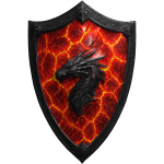(CODE= 1882 ) Lava Dragon shield