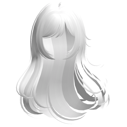 ♡ long windy flowy anime hair in white Roblox item