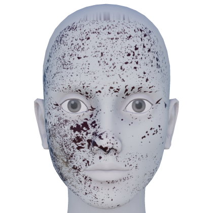 Red Splatters Paint On Face