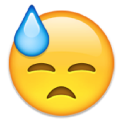Sweating Emoji Face Roblox decal