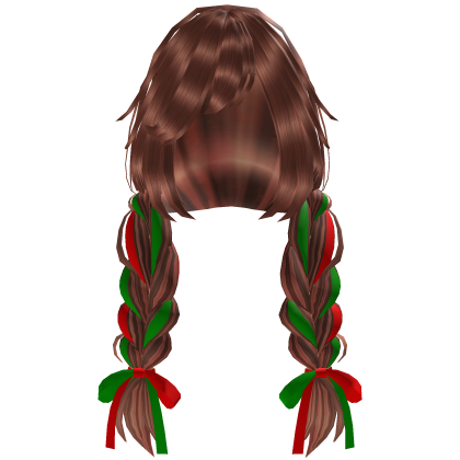 cute christmas ginger braids messy bow Roblox item