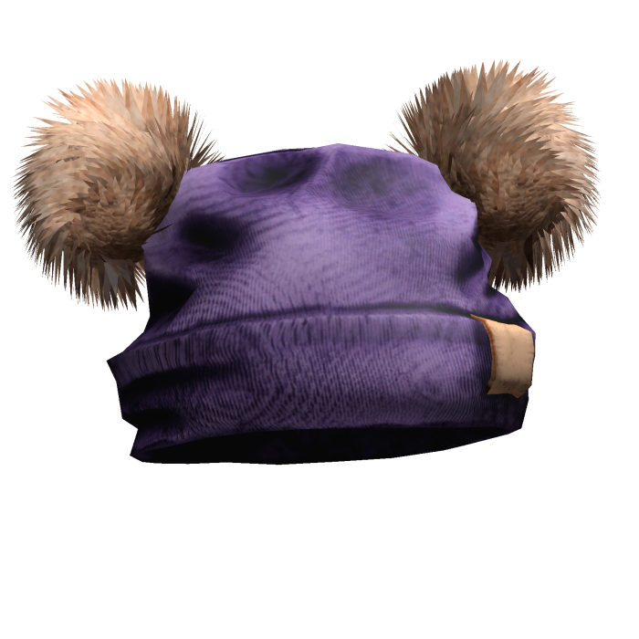 Y2K Double Fur Pom Beanie (Purple)