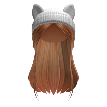 Ginger Cat Beanie Straight Girl Hair Roblox item