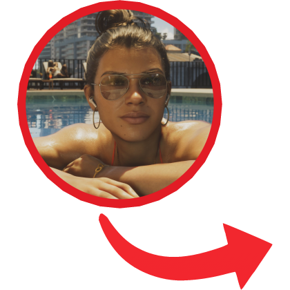 Lucia (GTA VI) Red Circle