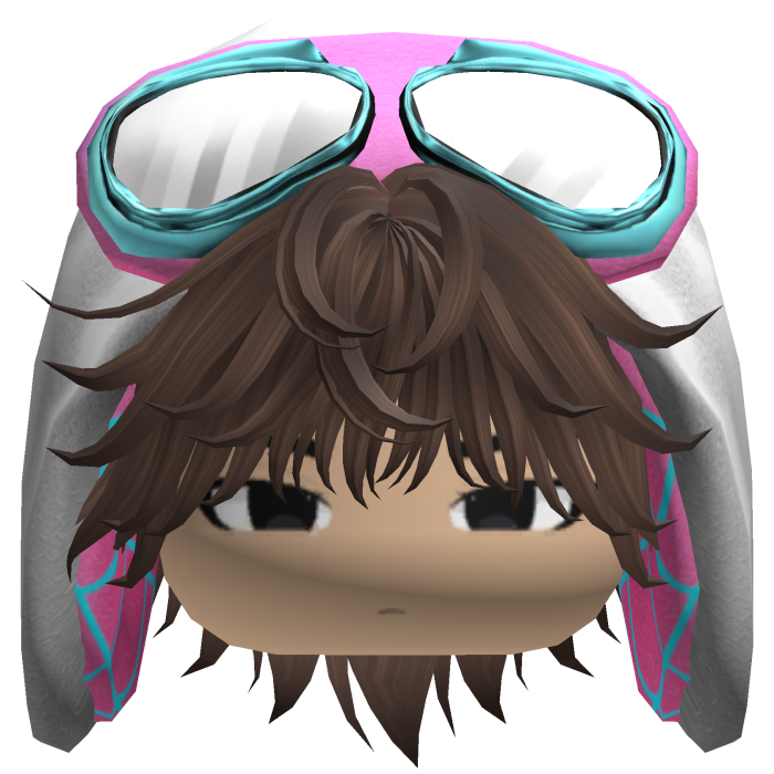 Spider Gwen Hood Boy Messy Brown Hair w/ Face