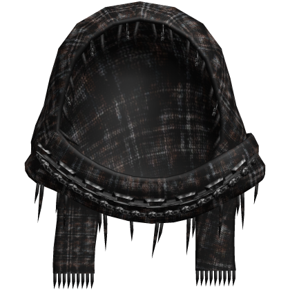 1.0 brown punk vkei chained hood headscarf wrap Roblox item