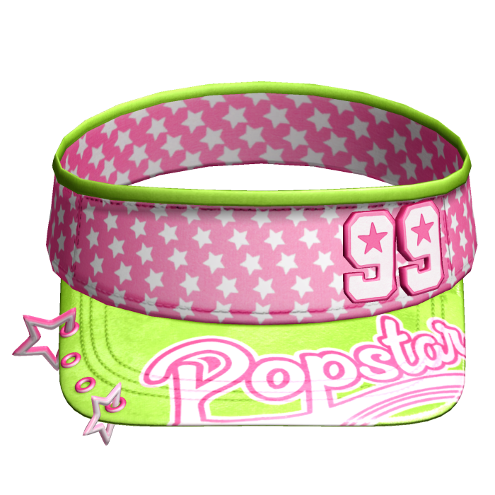 Amekaji Gyaru Harajuku Star Visor Pink Green
