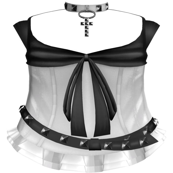 emo goth dress with studded belt and choker