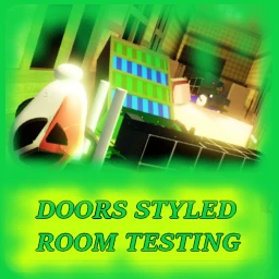 Doors styled room testing icon