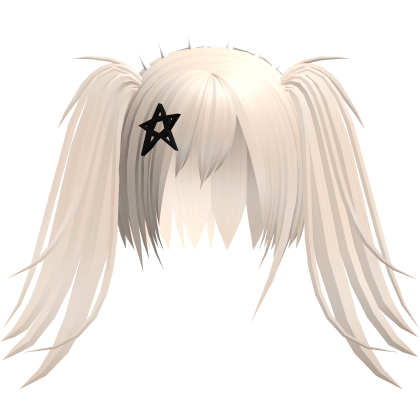 Blonde Scene Vkei Long Pigtails w/ Star Clip Roblox item