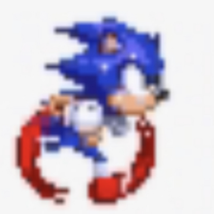 Sonic running pixel Roblox decal