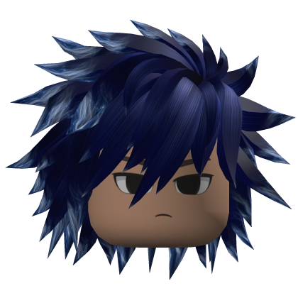 Spiky Layered Anime Hair (Navy/Blue)