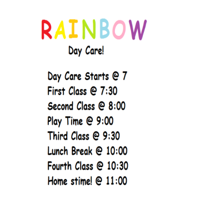 Rainbow Daycare Sign Roblox decal